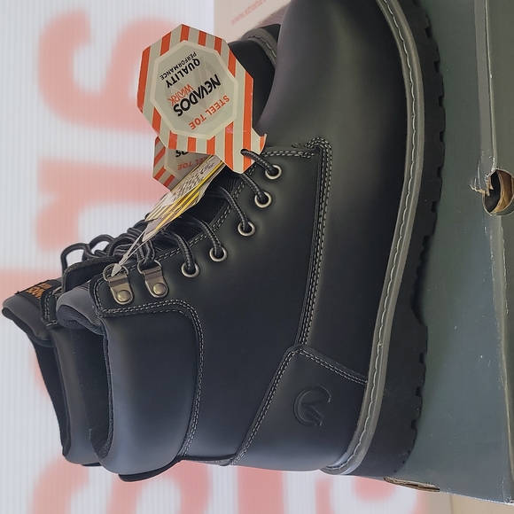 NWT Nevados mens Field Zone steel toe work boots black - Picture 2 of 6